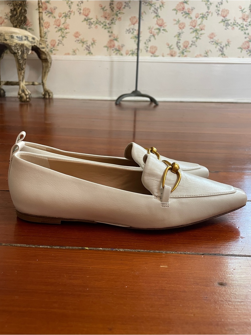 NWOB VERONICA BEARD Champlain Chain Pointed Toe Leather Flat Sz 8.5 ❤️🎀 - Picture 6 of 13